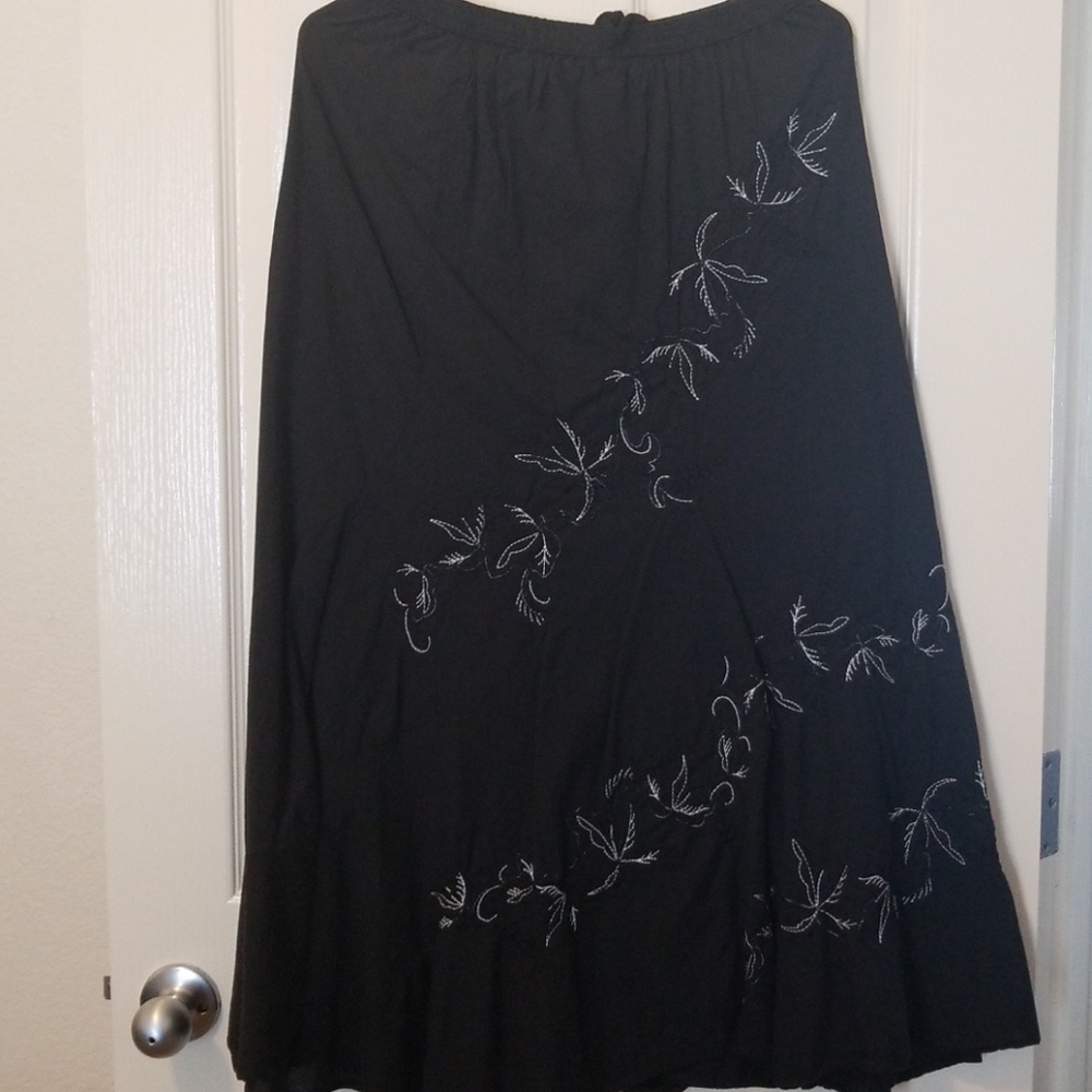 Full length skirt.